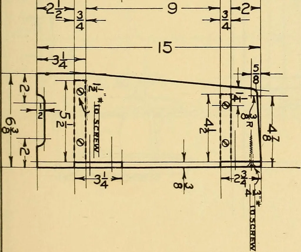 An illustration from Correlated courses in woodwork and mechanical drawing, 1912, leaf 176