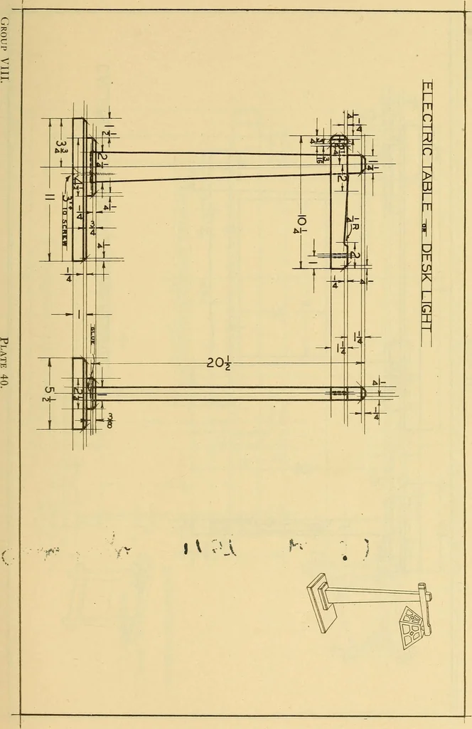 An illustration from Correlated courses in woodwork and mechanical drawing, 1912, leaf 182
