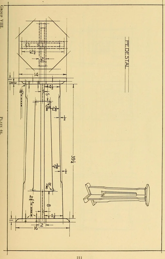 An illustration from Correlated courses in woodwork and mechanical drawing, 1912, leaf 188