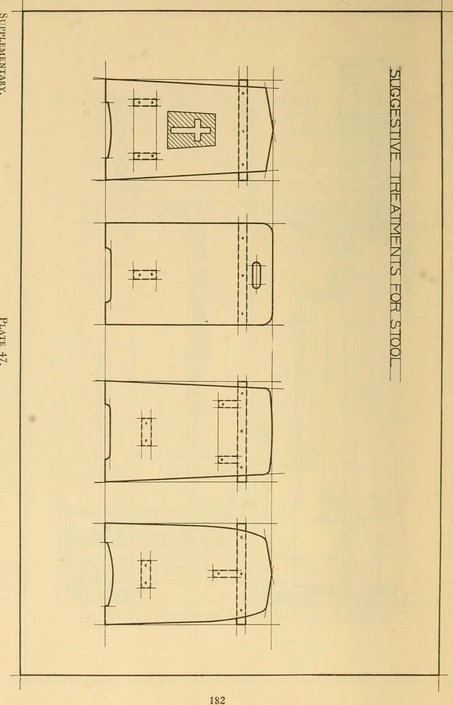 An illustration from Correlated courses in woodwork and mechanical drawing, 1912, leaf 189