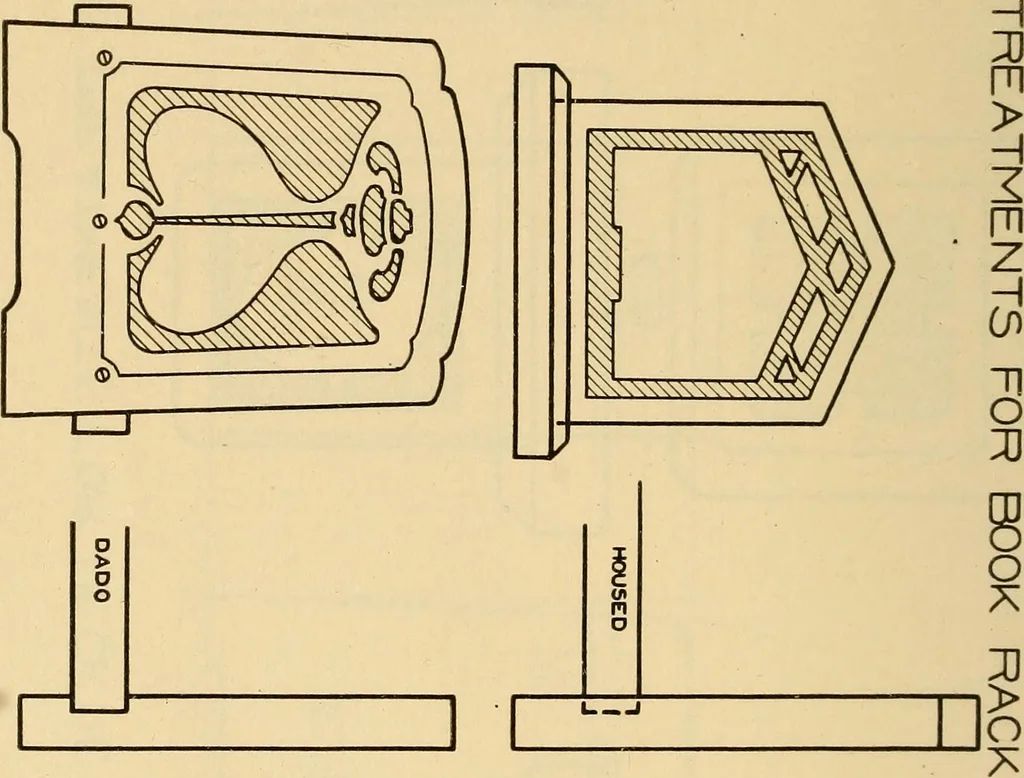 An illustration from Correlated courses in woodwork and mechanical drawing, 1912, leaf 191