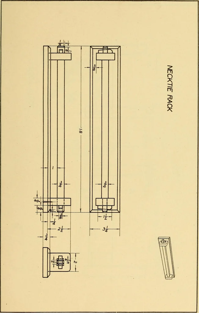An illustration from Correlated courses in woodwork and mechanical drawing, 1912, leaf 198