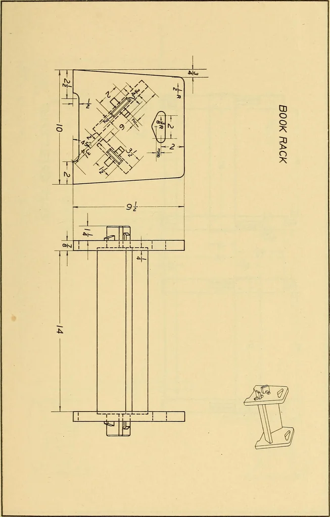 An illustration from Correlated courses in woodwork and mechanical drawing, 1912, leaf 200