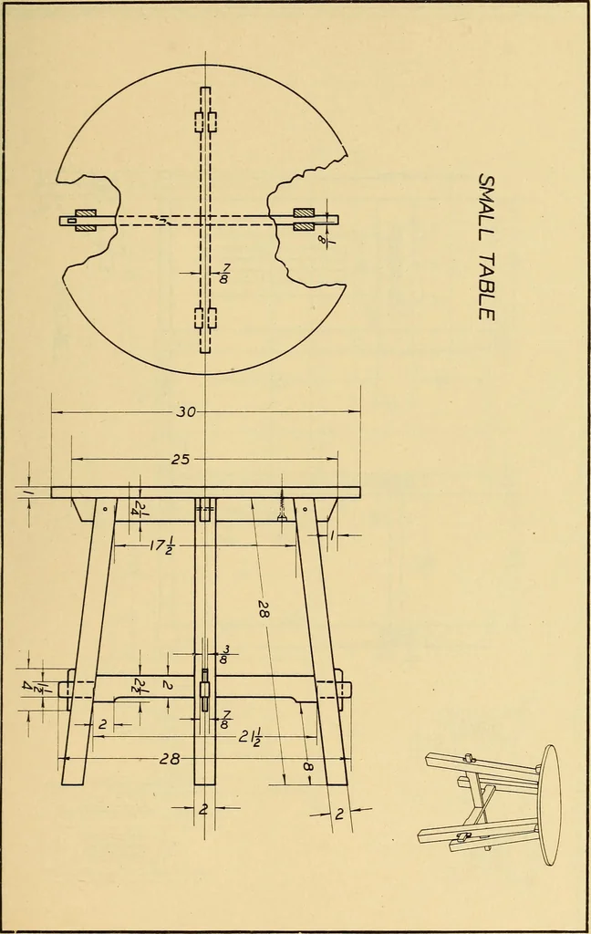 An illustration from Correlated courses in woodwork and mechanical drawing, 1912, leaf 208