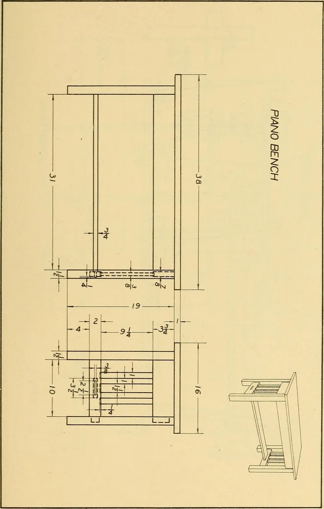 An illustration from Correlated courses in woodwork and mechanical drawing, 1912, leaf 210