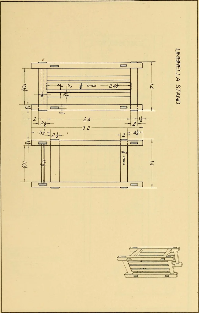 An illustration from Correlated courses in woodwork and mechanical drawing, 1912, leaf 214