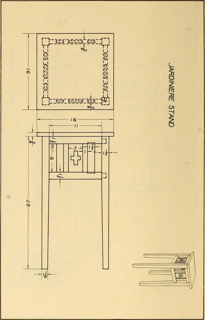 An illustration from Correlated courses in woodwork and mechanical drawing, 1912, leaf 215