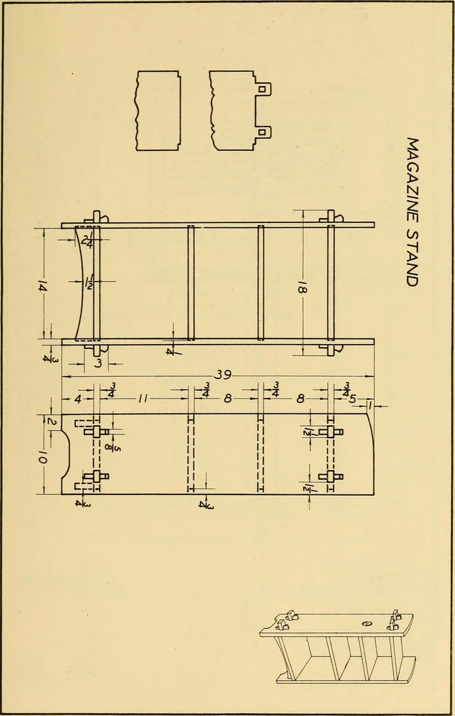 An illustration from Correlated courses in woodwork and mechanical drawing, 1912, leaf 216