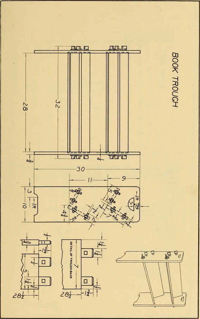 An illustration from Correlated courses in woodwork and mechanical drawing, 1912, leaf 220