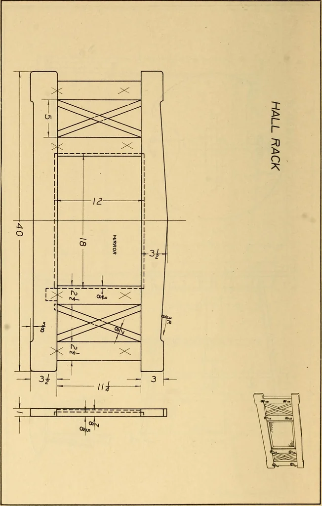 An illustration from Correlated courses in woodwork and mechanical drawing, 1912, leaf 223