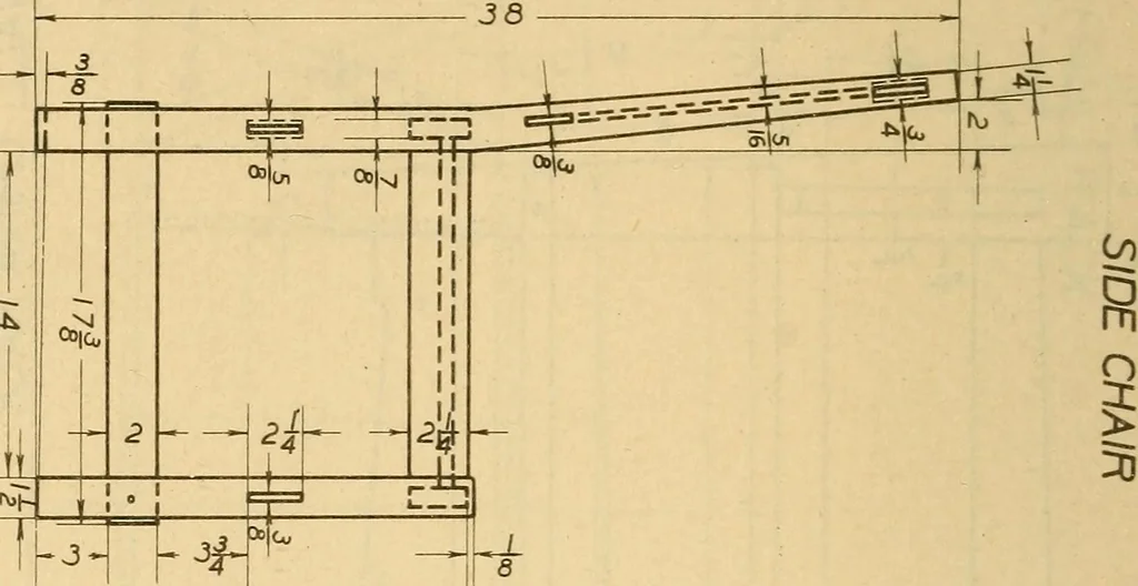 An illustration from Correlated courses in woodwork and mechanical drawing, 1912, leaf 225