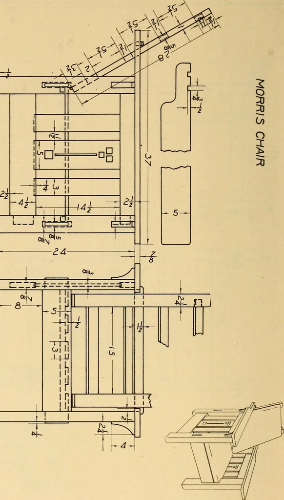 An illustration from Correlated courses in woodwork and mechanical drawing, 1912, leaf 227