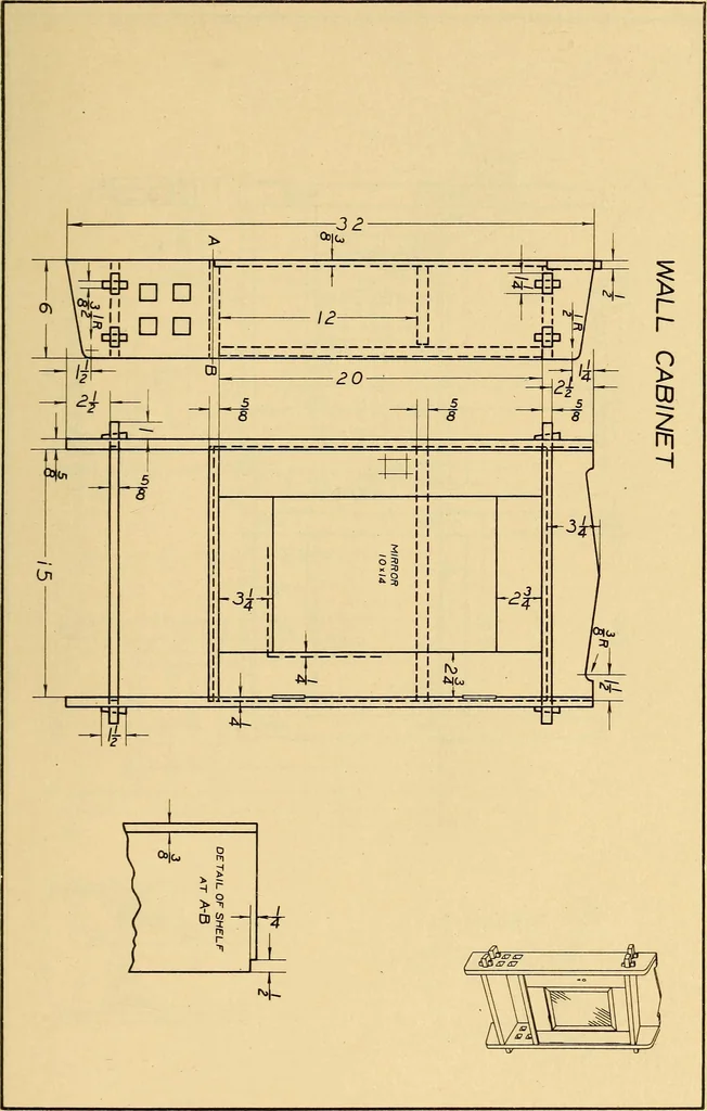 An illustration from Correlated courses in woodwork and mechanical drawing, 1912, leaf 236
