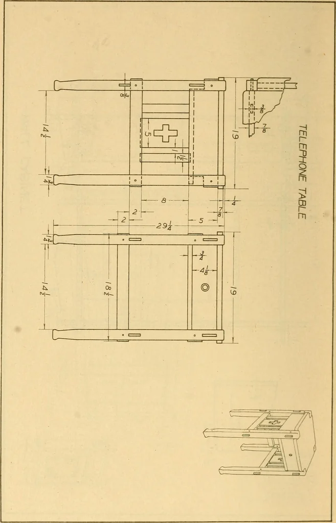 An illustration from Correlated courses in woodwork and mechanical drawing, 1912, leaf 237
