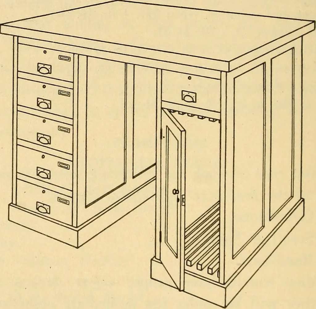 An illustration from Correlated courses in woodwork and mechanical drawing, 1912, leaf 93