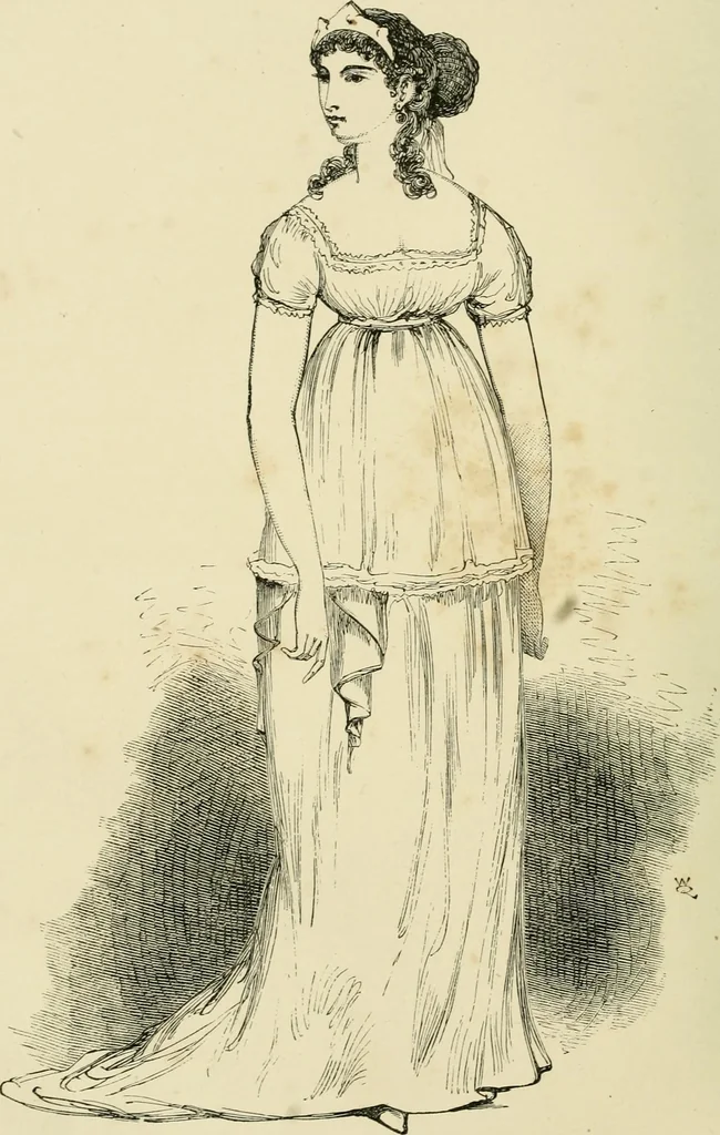 An illustration from The corset and the crinoline : a book of modes and costumes from remote periods to the present time, 1868, leaf 133
