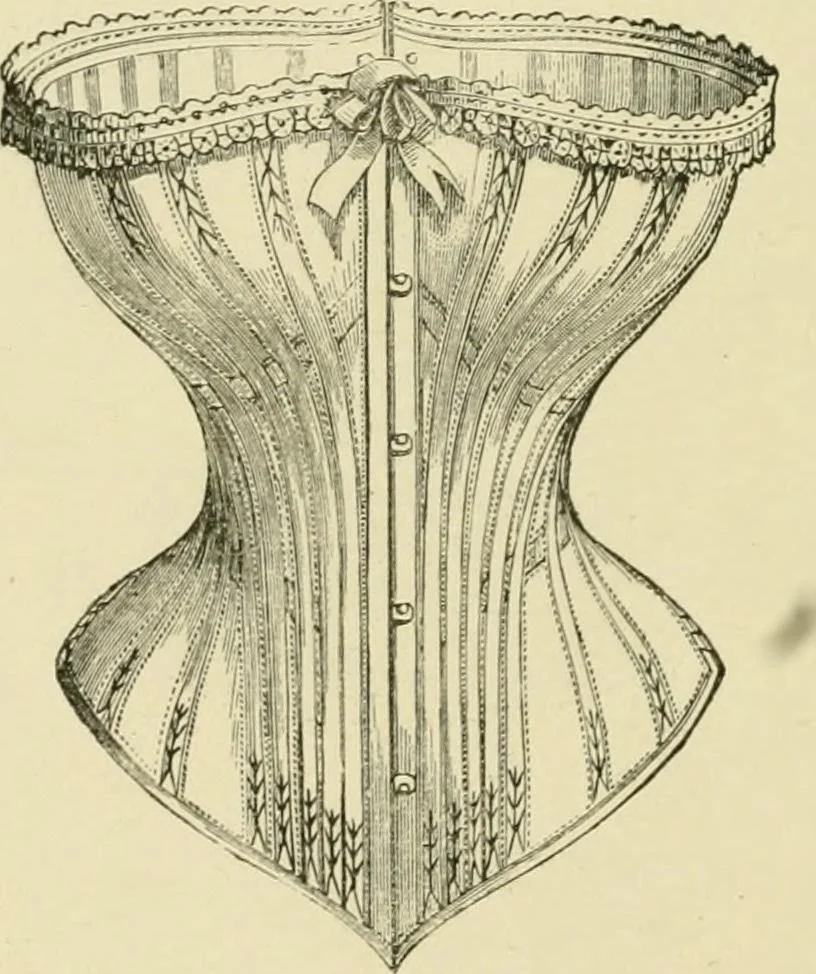 An illustration from The corset and the crinoline : a book of modes and costumes from remote periods to the present time, 1868, leaf 209