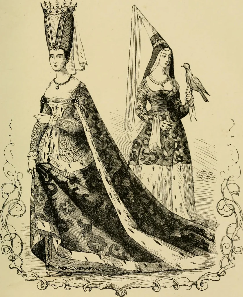 An illustration from The corset and the crinoline : a book of modes and costumes from remote periods to the present time, 1868, leaf 66