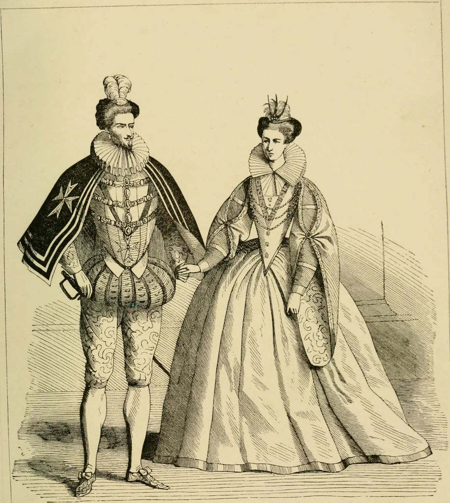 An illustration from The corset and the crinoline : a book of modes and costumes from remote periods to the present time, 1868, leaf 82