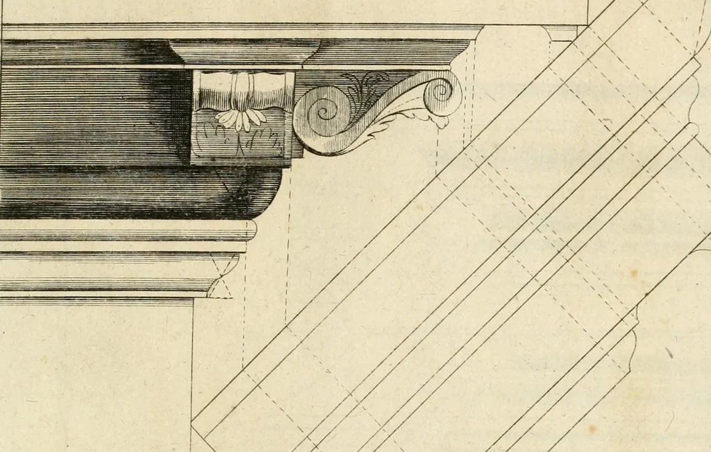 An illustration from Cort onderwys van de vyf colomen, leaf 101