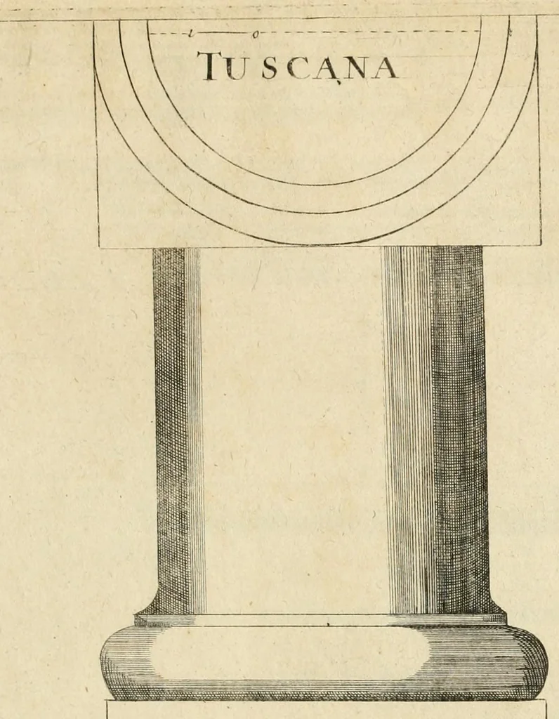 An illustration from Cort onderwys van de vyf colomen, leaf 25