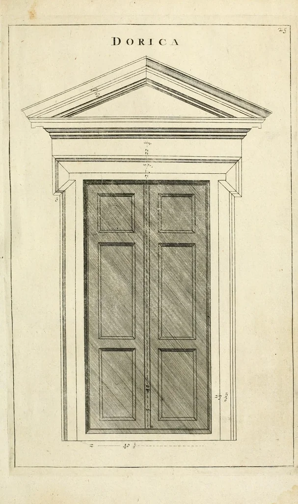 An illustration from Cort onderwys van de vyf colomen, leaf 49
