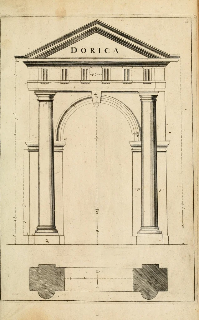 An illustration from Cort onderwys van de vyf colomen, leaf 53