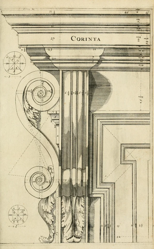 An illustration from Cort onderwys van de vyf colomen, leaf 95