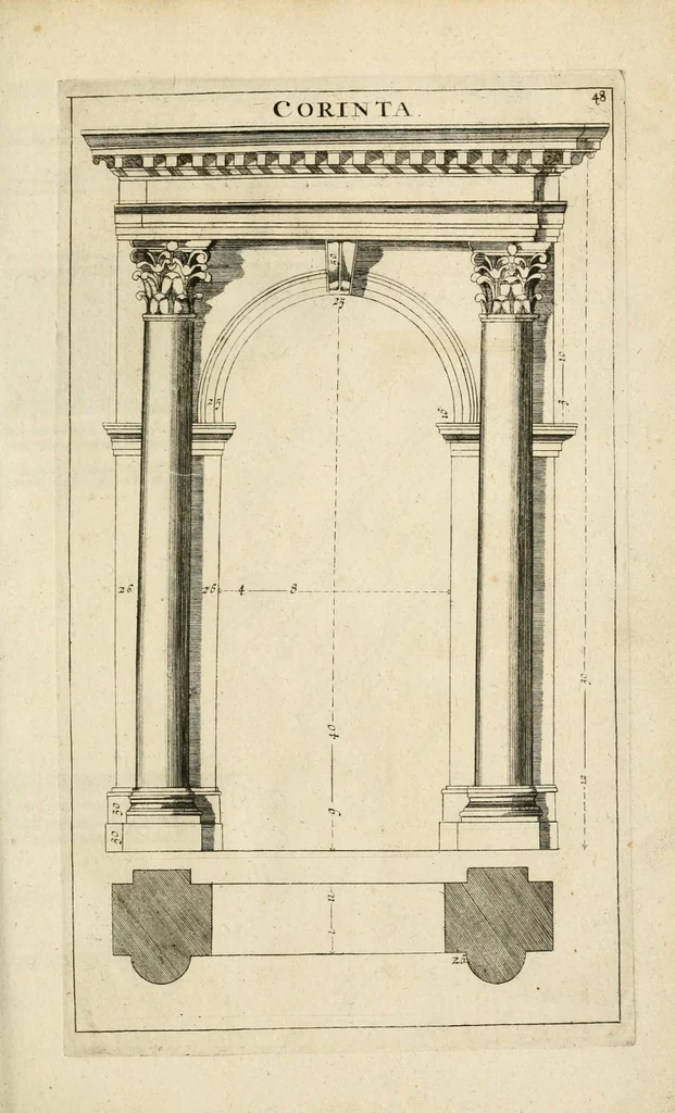 An illustration from Cort onderwys van de vyf colomen, leaf 99