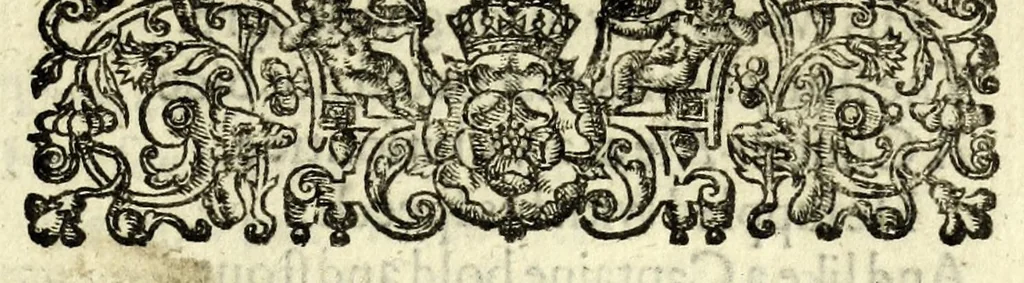 An illustration from Coryats crudities : hastily gobled up in five moneths travells in France, Savoy, Italy, Rhetia commonly called the Grisons country, Helvetia aliàs Switzerland, some parts of high Germany, and the Netherlands : newly digested in the hungry aire of Odcombe in the county of Somerset, & now dispersed to the nourishment of the travelling members of this kingdome ... : now distilled into English spirit through the Odcombian Limbecke; this precedeth the crudities; another also composed by the author of the former, in praise of travell of Germanie in particular, sublimed and brought over the helme in the stillitorie of the said travelling Thomas, this about the center or navell of the crudities : then in the posterne of them looke, and thou shalt find the posthume poems of the authors father .., 1611, leaf 51