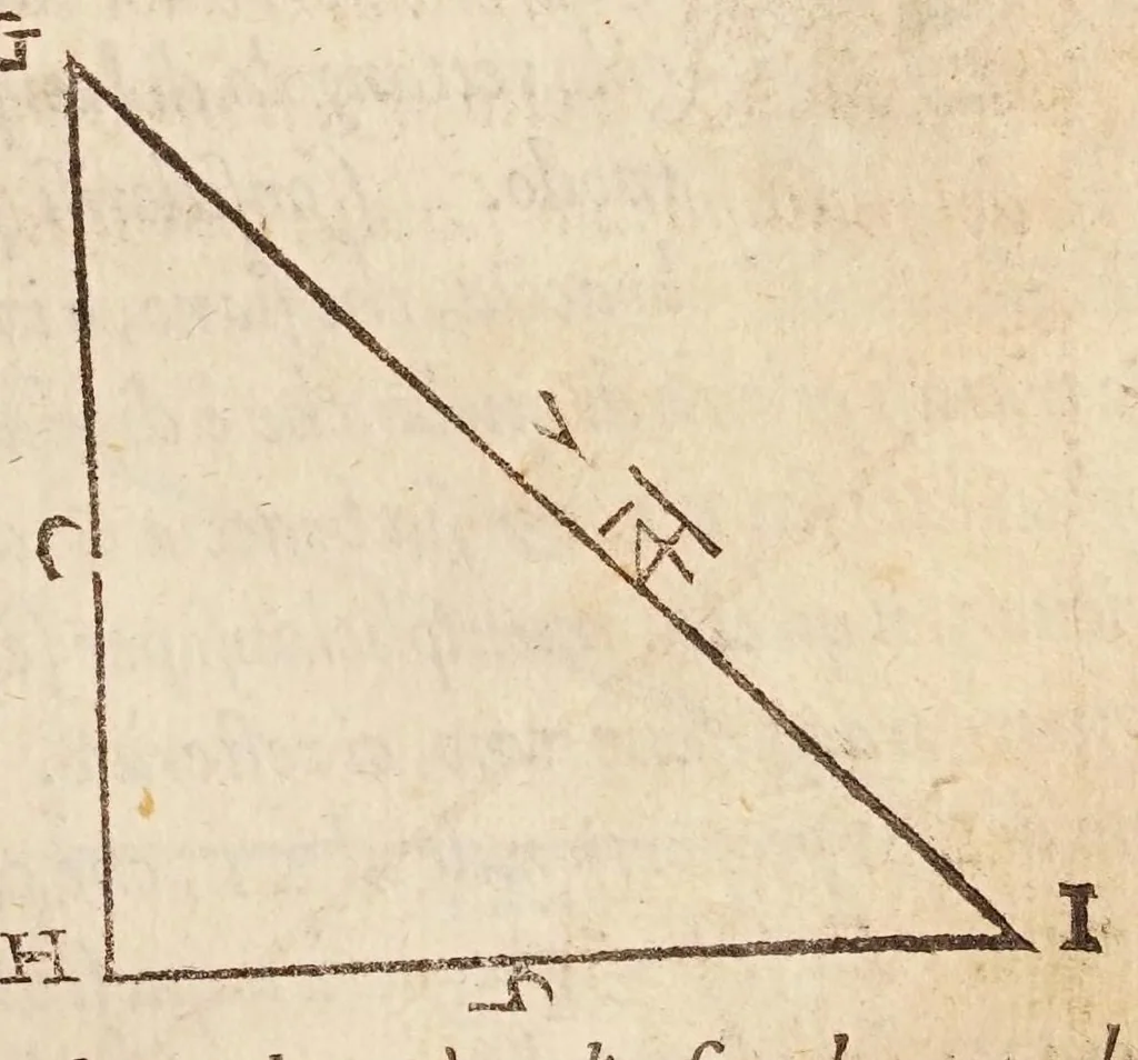 An illustration from Cosimo Bartoli ... Del modo di misvrare le distantie, le superficie, i corpi, le piante, le prouincie, le prospettiue, & tutte le altre cose terrene, che possono occorrere a gli huomini, secondo le uere regole d'Euclide, & de gli altri piu lodati scrittori, 1564, leaf 117