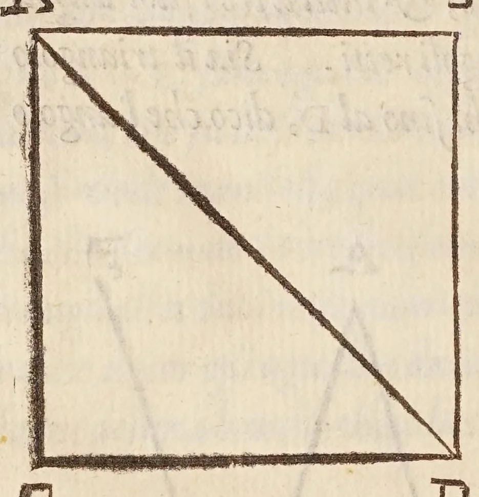 An illustration from Cosimo Bartoli ... Del modo di misvrare le distantie, le superficie, i corpi, le piante, le prouincie, le prospettiue, & tutte le altre cose terrene, che possono occorrere a gli huomini, secondo le uere regole d'Euclide, & de gli altri piu lodati scrittori, 1564, leaf 252