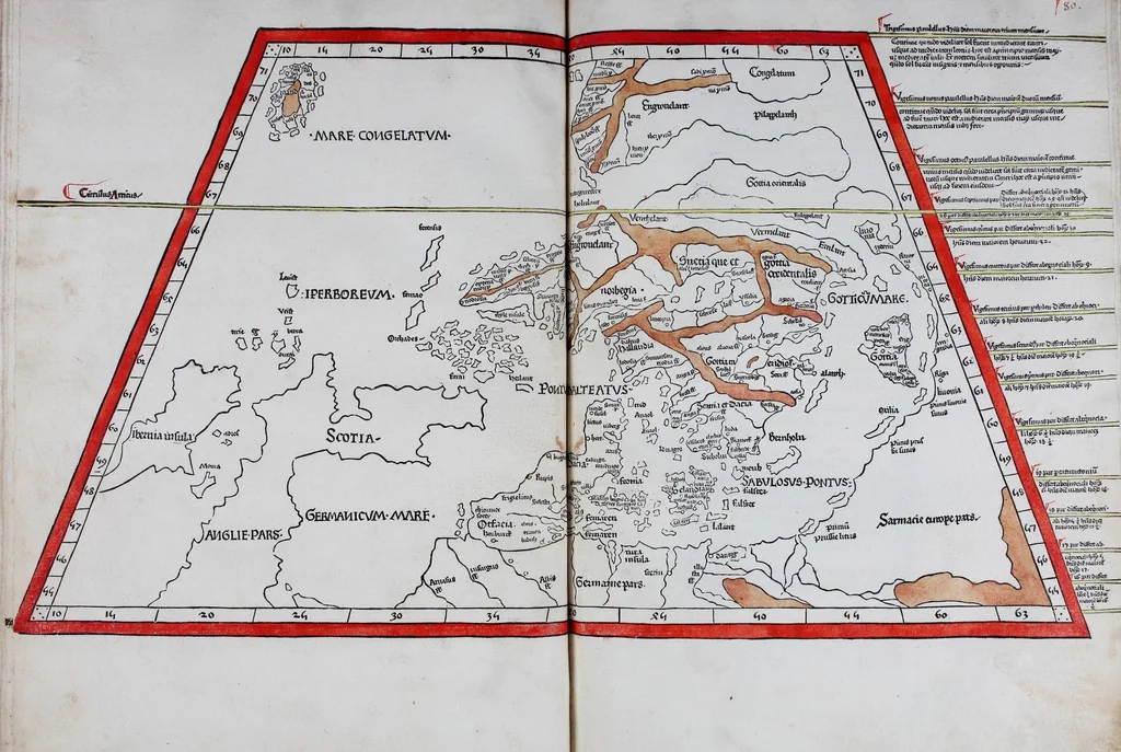 An illustration from Cosmographia, leaf 161