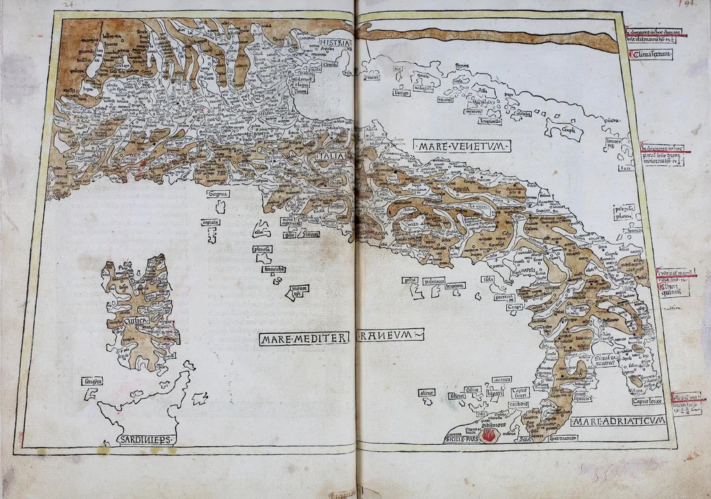 An illustration from Cosmographia, leaf 189