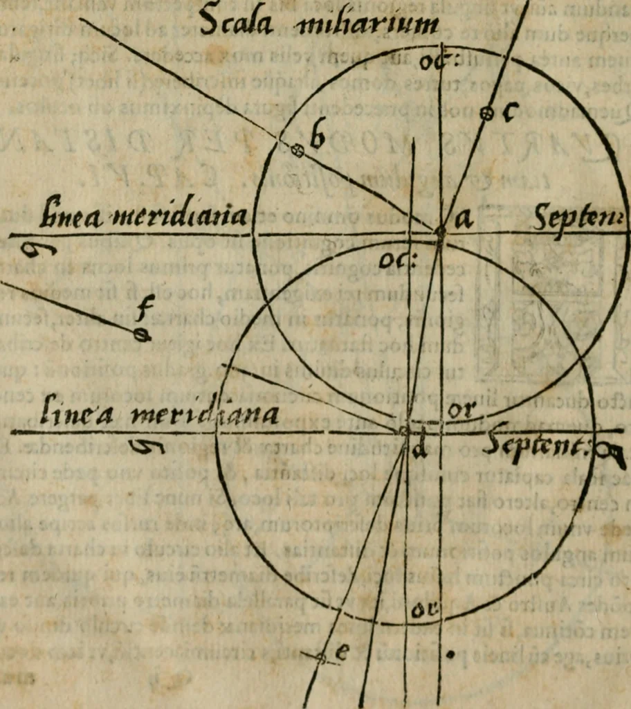 An illustration from Cosmographia Petri Apiani, 1564, leaf 121