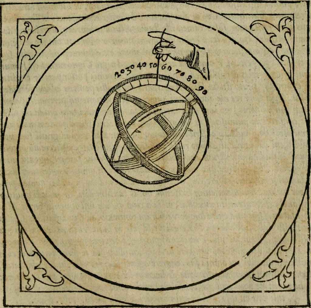 An illustration from Cosmographia Petri Apiani, 1564, leaf 124