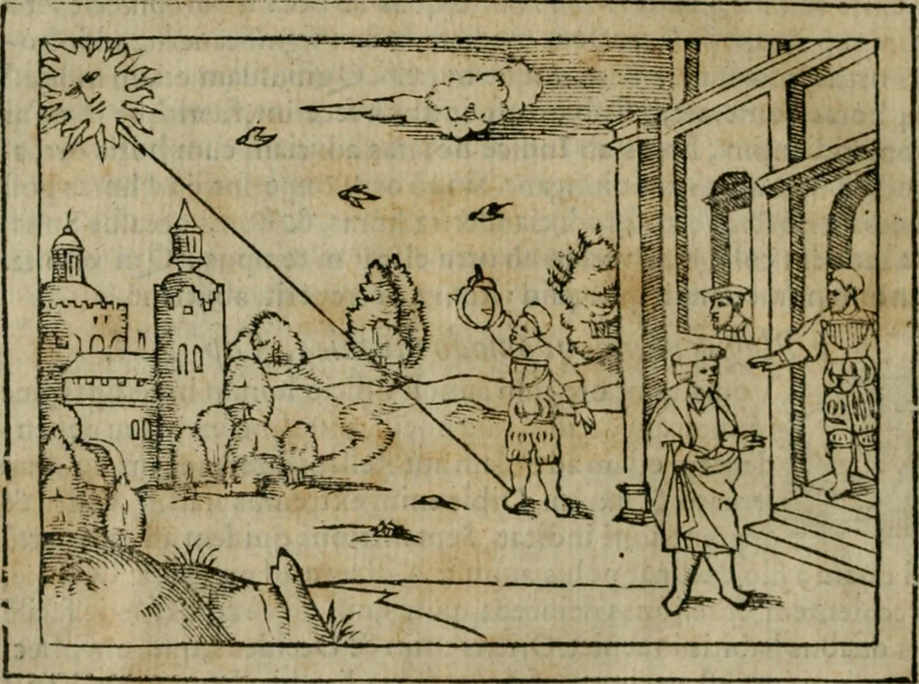 An illustration from Cosmographia Petri Apiani, 1564, leaf 133