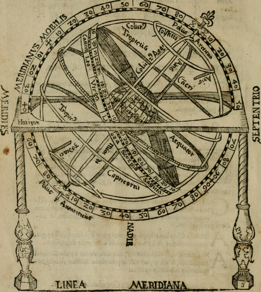 An illustration from Cosmographia Petri Apiani, 1564, leaf 15