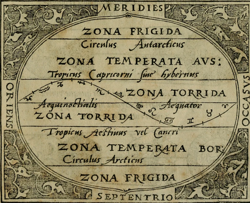 An illustration from Cosmographia Petri Apiani, 1564, leaf 16