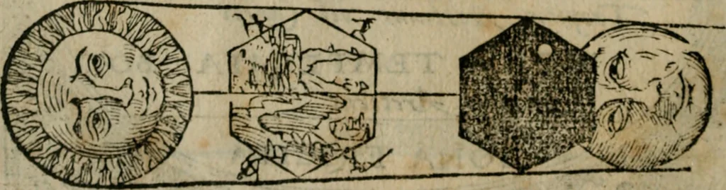 An illustration from Cosmographia Petri Apiani, 1564, leaf 17