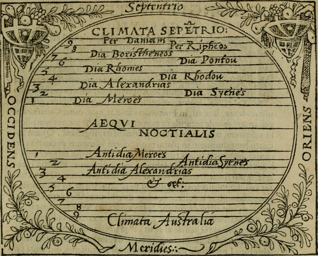 An illustration from Cosmographia Petri Apiani, 1564, leaf 20