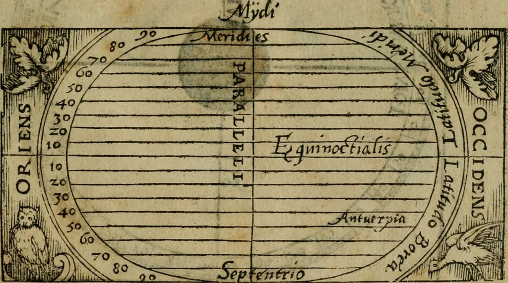 An illustration from Cosmographia Petri Apiani, 1564, leaf 22