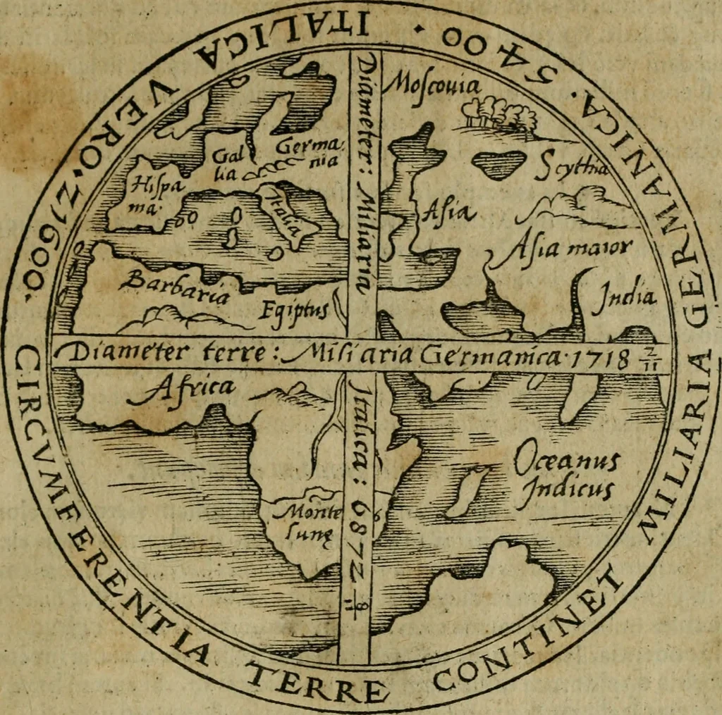 An illustration from Cosmographia Petri Apiani, 1564, leaf 36