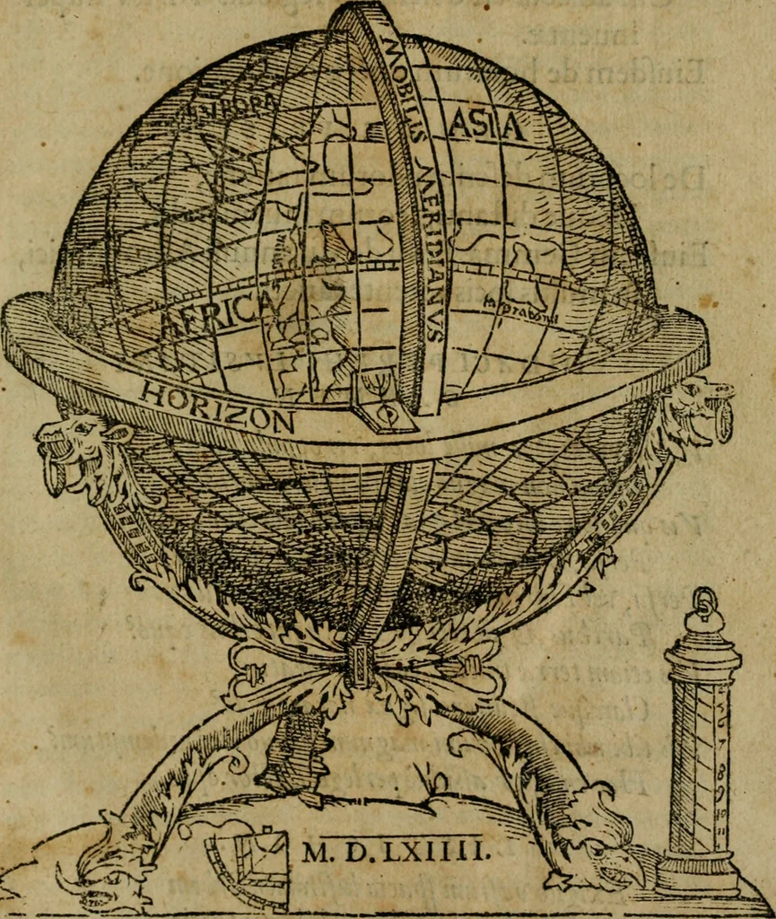 An illustration from Cosmographia Petri Apiani, 1564, leaf 4