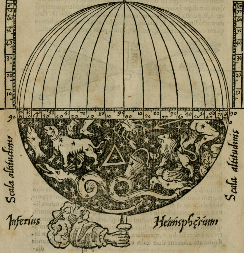 An illustration from Cosmographia Petri Apiani, 1564, leaf 49