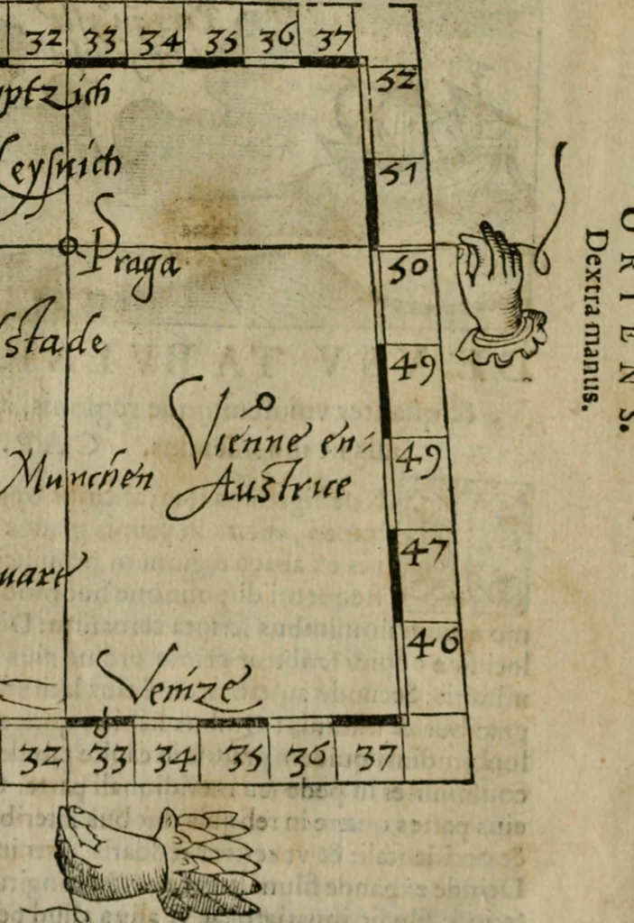 An illustration from Cosmographia Petri Apiani, 1564, leaf 59