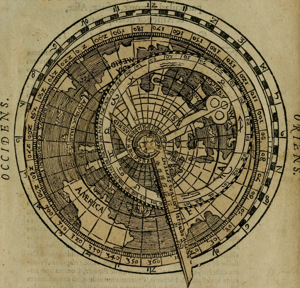 An illustration from Cosmographia Petri Apiani, 1564, leaf 62