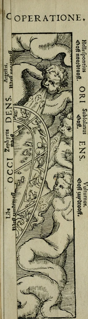 An illustration from Cosmographia Petri Apiani, 1564, leaf 64