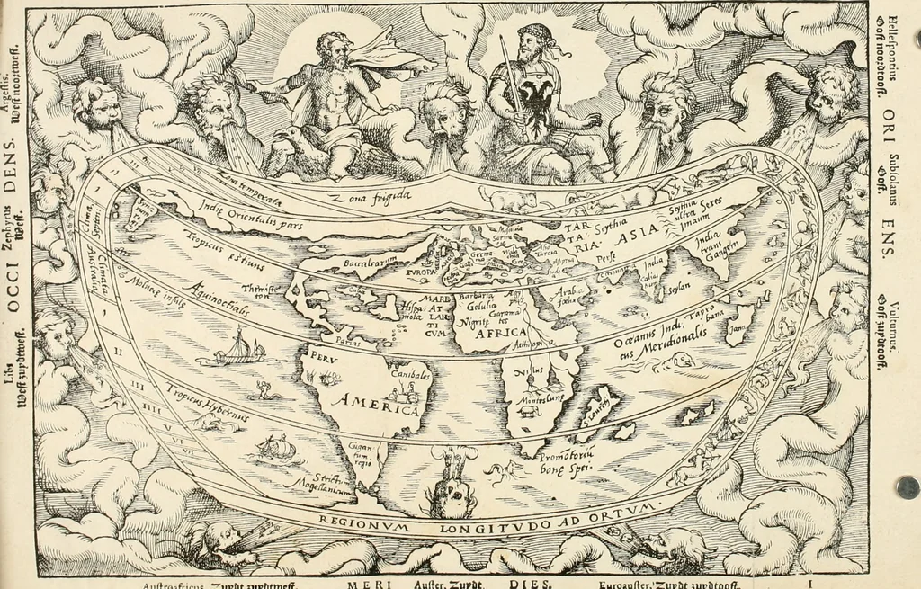 An illustration from Cosmographia Petri Apiani, 1564, leaf 65