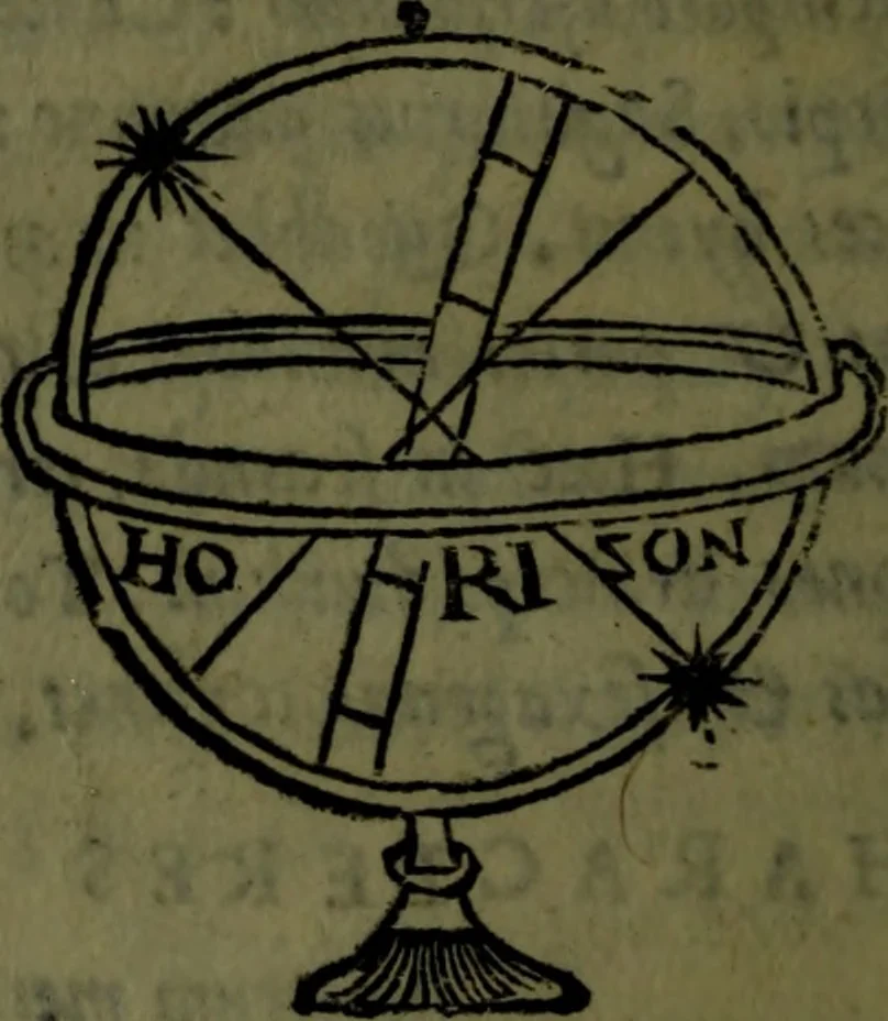 An illustration from Cosmographiae introductio cum quibusdam geometriae ac astronomiae principiis ad eam rem necessariis, 1541, leaf 17